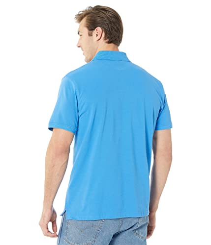 Image of Tommy Hilfiger Men's Short Sleeve Cotton Pique Flag Graphic Polo Shirt in Custom Fit