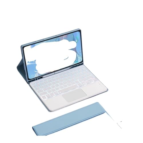 Étui portable avec fente pour stylo Samsung Galaxy Tab S9 S9FE S10 10.9 pouces bleu ciel