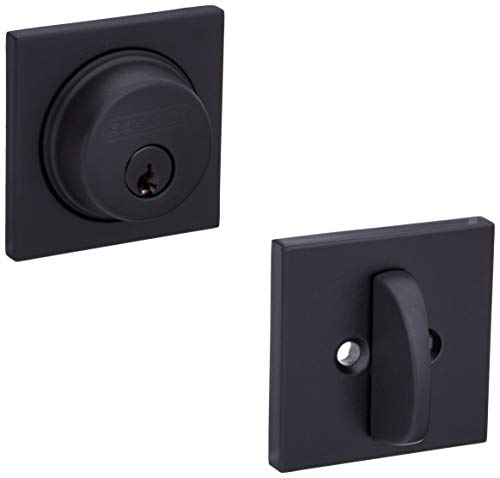Schlage Lock Company Schlage Custom B60COL622 Collins Single Cylinder Deadbolt C Keyway with 12321 Latch and and 10116 Strike Matte Black Finish