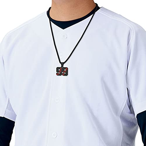 Aiyo Fashion Inspiration Baseball Necklaces Baseball Jersey Number 0-99 Necklace Stainless Steel Baseball Chain Number Pendant Necklace Baseball Team Jewelry Gift For Boys Girls #TOP4