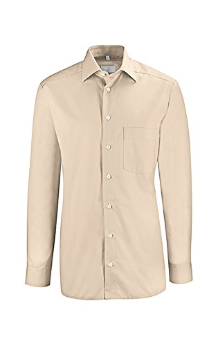 GREIFF Corporate Hemd Basic Herren Regular Fit Oeko TEX® Beige 43/44
