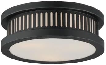 Maxim Lighting 30599WTBK Oxford - 3 Light Outdoor Flush Mount-4 Inches Tall and 12 Inches Wide