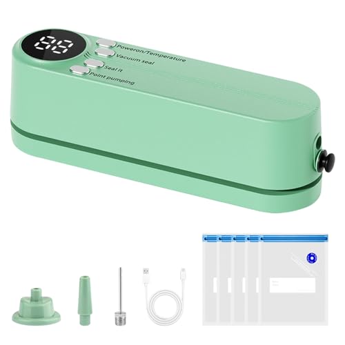Vakuumierer für Lebensmittel Klein, 3 in 1 Mini Vakuumierer USB, Mini Vakuumiergerät Kabellos mit 3 Temperaturstufen, 60 kPa Tragbares Vakuumiergerät, Folienschweißgerät USB für Aufbewahrung Frischer Vakuumierer für Lebensmittel Klein, 3 in 1 Mini Vakuumierer USB, Mini Vakuumiergerät Kabellos mit 3 Temperaturstufen, 60 kPa Tragbares Vakuumiergerät, Folienschweißgerät USB für Aufbewahrung Frischer