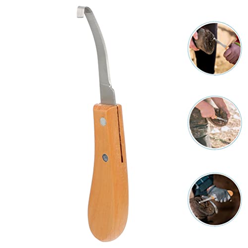 NUOBESTY 2個の木製のハンドル動物の蹄のトリミーズスタルデ