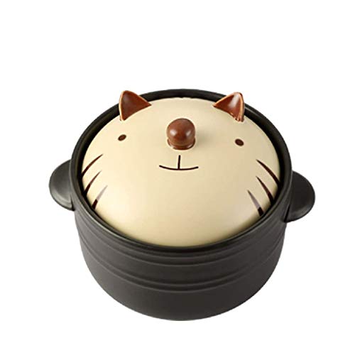 YANYUESHOP Ceramic Casserole Chef Classic with Lid Small Stockpot Health Cooking Nonstick Pan Cookware Home Kitchen or Restaurant Multiple Purposes Cartoon