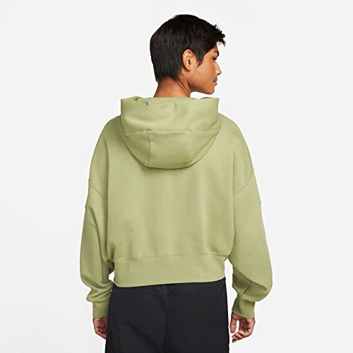 Nike Sportswear Tech Fleece Women's Over-Oversized Crop Pullover Hoodie, Alligator/Black, L REGULAR US3