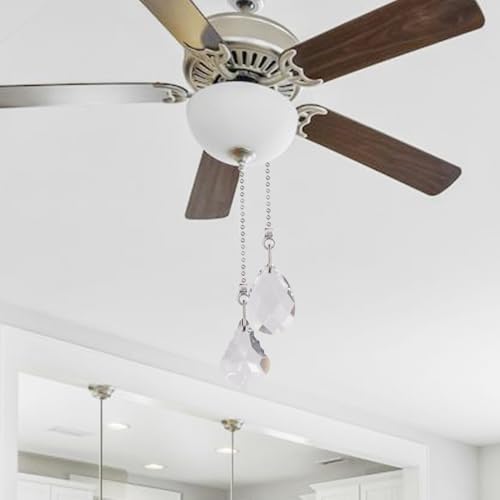 Image of 240 Inch Ceiling Fan Pull Chain Extension, Rust Proof Stainless Steel 3mm Beaded Ball Chain with 36 Matching Connectors for Ceiling Fans /Light Fixture and Crafts(Silver)