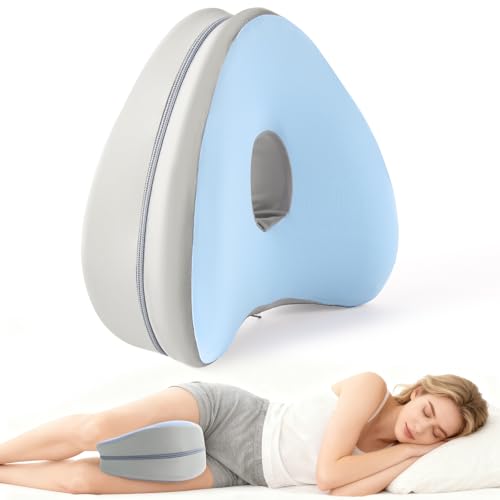 Dioxide Knee Pillow for Sleeping on Side, Memory Foam Pillow for Side Sleepers, Orthopaedic Leg Pillow Revojet Alignment Pillow for Knee Cushion for Sleeping option