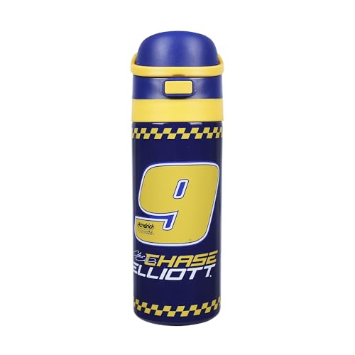 Image of Bioworld Hendrick Motorsports Chase Elliott #9 Blue 24 Oz Stainless Steel Water Bottle : Sports & Outdoors