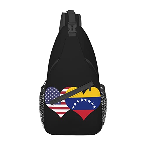 Mochila unisex estilo banderas de EE.UU. y Venezuela miniatura 2