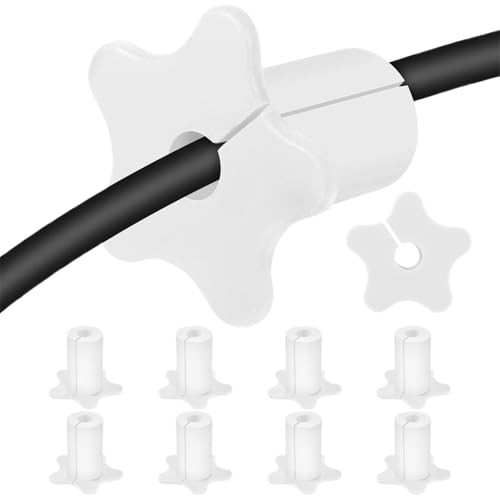 Generic Ojales de pared para cables, fácil instalación, 10 piezas, kit de paso de cable de pared de silicona para TV, solución de gestión de cables en forma de estrella, diseño pushin, para centro de