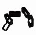 TenCloud 5-Pack Black Replacement Soft Silicone Band Loops Fasteners Fit for Garmin Vivoactive Watch (Only for Vivoactive, No HR)