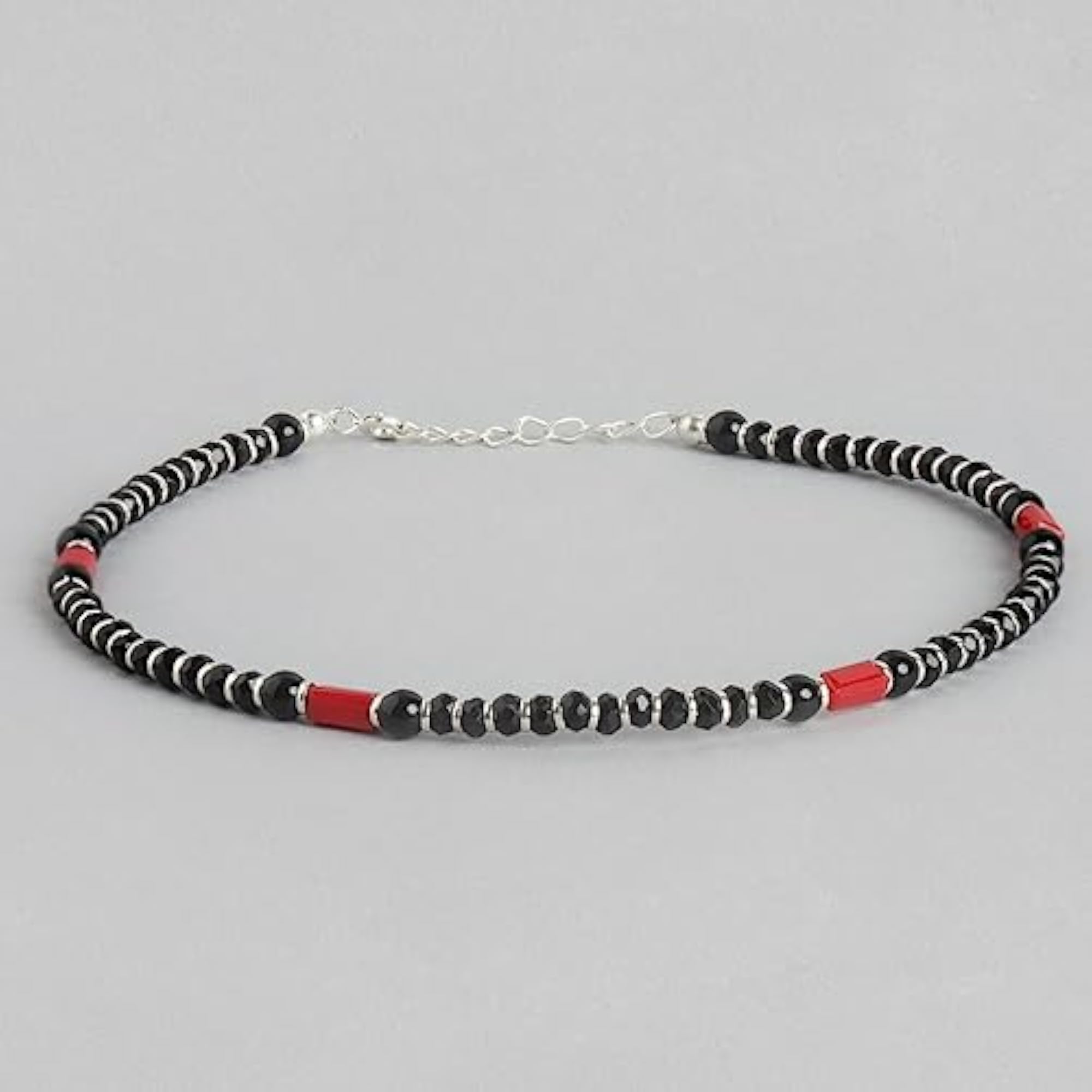 925 Silver Coloured Stones Nazaria Anklet Single