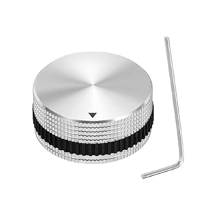 Aluminum potentiometer knob is a common sound adjustment device accessory. It is often used as an adjustment button for guitars, bass, AMPS, power amplifiers and other musical equipment. It is a great knob replacement for music lovers. Aluminium Allo...