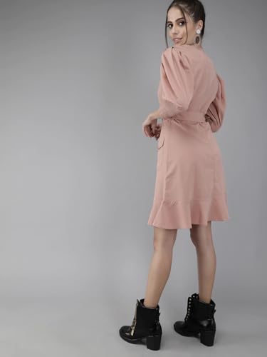 Image of RARE Women Casual Green Colour Knee Length Solid Dress