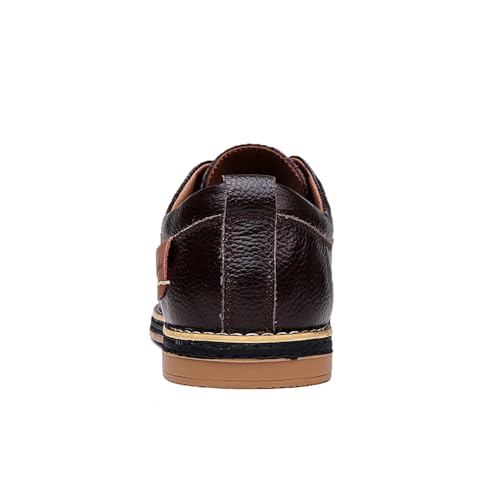 Image of Men's Dress Shoes Genuine Cow Leather Oxfords Business Casual Shoes