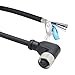 HangTon M12 A-Coded 5 pin Female Actuator Sensor Data Cable to Open for Industrial Controls Automation, Device Network DeviceNet, CANopen, IO Link, Profibus 20m