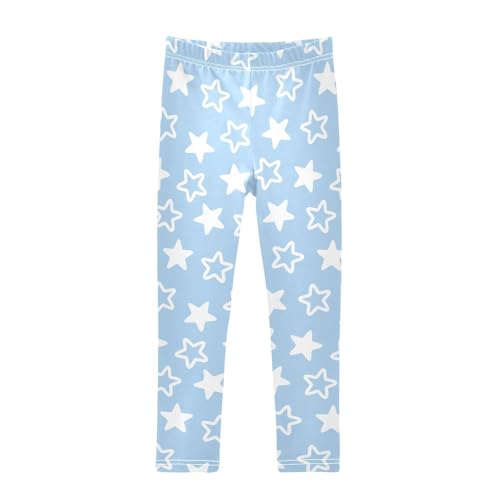 Stars Pattern Girls Leggings,Workout Leggings for Girls Toddler Athletic Leggings Size for 3-10T