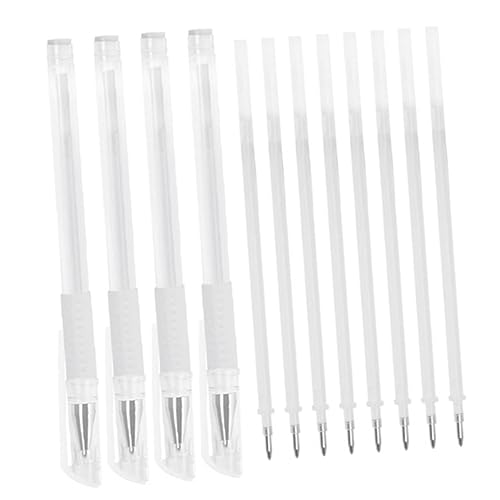 Healvian Penna Per Tatuaggi Sopracciglia e Labbra Bianca Set 12 Pezzi Refill, Strumento Per Marcature Precise in Saloni Di Bellezza e Centri Estetici