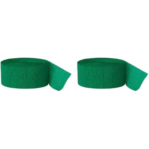 Unique Emerald Green Crepe Paper Streamers Pack Cover