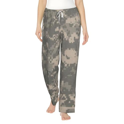 Pantalon de pyjama doux pour femme imprimé camouflage militaire