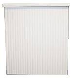 White Solid Vinyl Cordless Vertical Blinds with 3-1/2" Smooth Vanes 72" Wide x 84" Long, USA