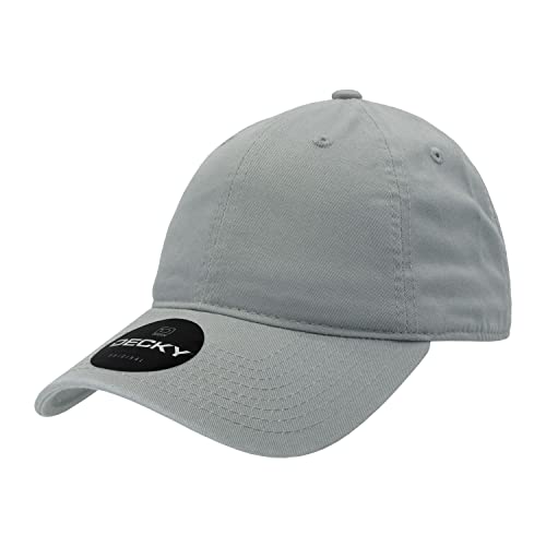 Casquette grise enfant Decky 7005 visière arrondie ajustable mixte