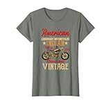 Rétro Vintage American Moto Indien pour Vieux Biker Hommes T-Shirt