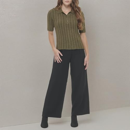 Image of Calvin Klein Short Sleeve Text Polo Sweater
