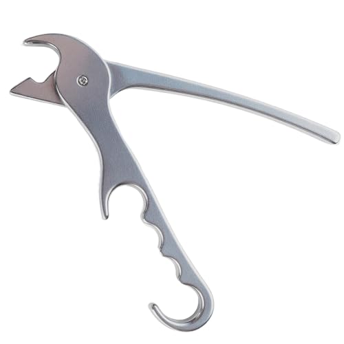 Laexepelle Premium Pizza Pan Gripper, 7.7-inch Heavy Duty Cast Aluminum Gripper Clip Tongs for Oven Microwave Clamp