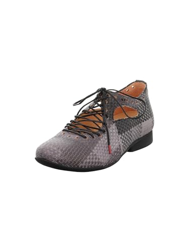 Think! Damen GUAD2 chromfrei gegerbte nachhaltige Halbschuhe, SCHWARZ...