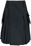  Brandit Kilt Männer Mittellanger Rock schwarz L 100% Baumwolle Basics