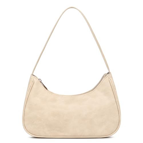 Image of Afashor Shoulder Bags for Women Vegan Leather Hobo Sling Tote Handbag Retro Clutch Purse with Zipper Closure