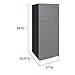 West Bend Apartment Refrigerator Freestanding Dual Door Design Fridge with Top Freezer, Adjustable Electronic Controls and Frost Free Defrost, for Condo, House, Small Kitchen Use, 14.3-Cu.Ft, Metallic