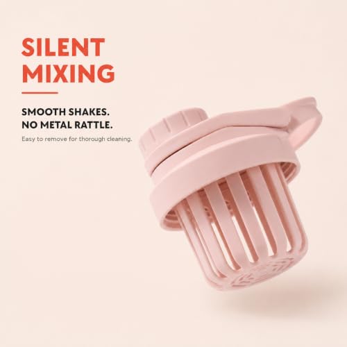 Image of Insulated Protein Shaker Bottle 24oz, Pink Ombre, Pismo Sunset | BPA free, Quiet mixing, No blender ball, Insulated cup, Twist-lock lid, Leak-free, Pismo Sunset, Bold California style