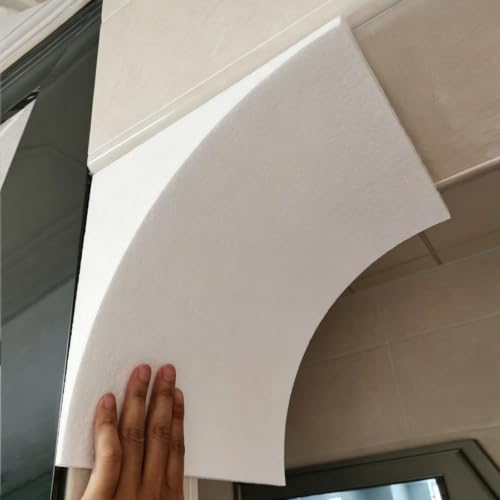 Moldes para arcos de puertas de espuma blanca, pack de 2 kits universales redondeados