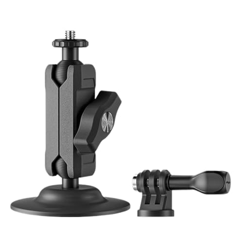 Support de caméra d'action à ventouse double rotule métal réglable 360