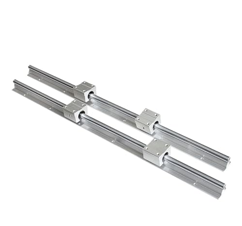 Linear Rail, Linear Sliding Gide 2pcs SBR25 Linear Rail Guide 400 500 600 800 1000 1200 1500mm+4pcs SBR25UU Linear Bearing Block Linear Rail(500mm)