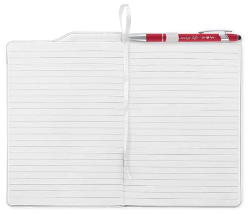 Coffret cadeau infirmière moderne avec porte-documents blanc et stylo