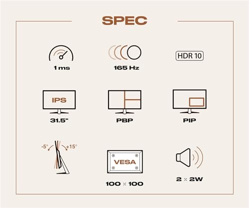 Monitor Gamer 31.5" IPS 2K WQHD (2560x1140) 165hz 1ms | HDR | Inclinazione regolabile Altoparlanti integrati | Flicker-Free G-Sync/FreeSync | Garanzia 2 anni | JN-IPS3150WQHDR165 - Monitor - Immagine 2