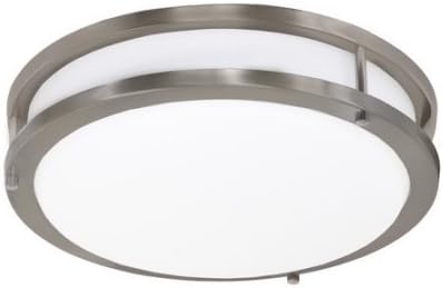 Jesco Lighting CM403PM-3090-BN 14 in. Contemporary Round LED Ceiling Fixture with Acrylic Shade - 3000k
