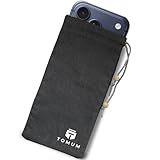 TOMUM EMF Shield Sleeve for Cell Phone - EMF Protection Smartphone Pouch - Anti EMP Bag - Signal Blocking Case for Radiation EMP 5G RFID Black