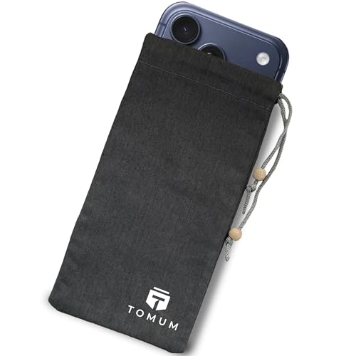 TOMUM EMF Shield Sleeve for Cell Phone - EMF Protection Smartphone Pouch - Anti EMP Bag - Signal Blocking Case for Radiation EMP 5G RFID Black