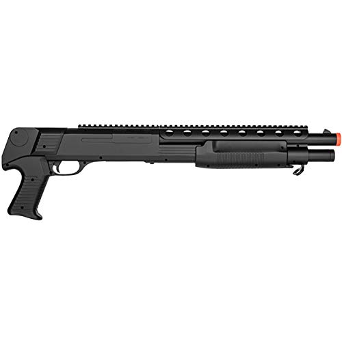 Bbtac Airsoft Shotgun Bt12 Pump Action Spas - Tactical Weaver Top Rail, Powerful Fps With 6Mm Bbs Entry Level Spring Airsoft Gun #TOP1