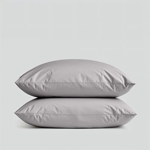 Image of Italic Luxe 100% Australian Cotton Bedding Bundle - 400 Thread Count -King Size - Soft & Silky Feel - Includes Flat Sheet, Deep Pocket Fitted Sheet & Pillowcases - Hotel-Quality Bedding (Light Gray)