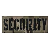 uuKen Großer reflektierender, lasergeschnittener Sicherheitsaufnäher, 27,9 x 10,2 cm, mit Klettverschluss für Sicherheitsabteilung, taktische Weste, Plattenträger für Airsoft-Taschen (RF Camo, XL 27,9