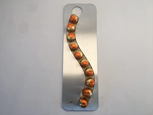 Kapselspender für 10 Kaffeekapseln , gebürstetes Aluminium Cover