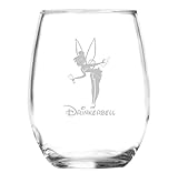 Fairy Gifts - Drinkerbell - 15 oz Fairy Wine Glass - Permanently Engraved - Birthday Present - Funny Movie Themed Gifts - Couples - Handmade - Pixie Dust - Peter Pan