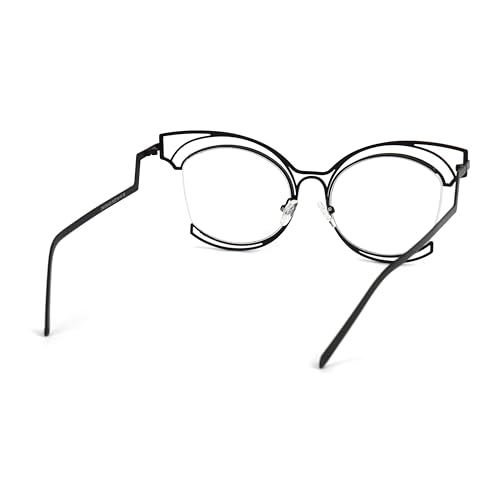 Image of VOOGLAM Oversize Cat Eye Eyeglasses for Women with Non-prescription Clear Lens Maggie GM0340