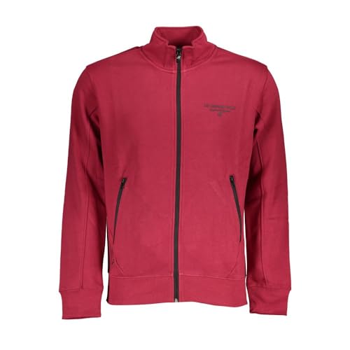 Sweat rouge zippé pour homme confortable en molleton doux